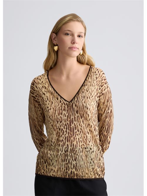Maglia con stampa animalier Liu Jo | WA5476MA24O.M9550
